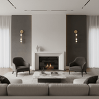 Brass Glass Tube Wall Lamp