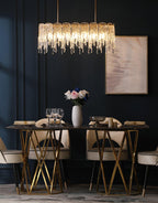 Rectangular Icicle Glass Chandelier