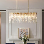 Rectangular Icicle Glass Chandelier