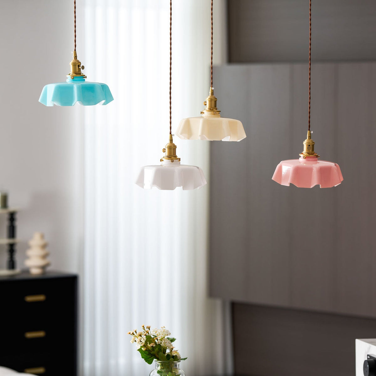 French Flower Pendant Light