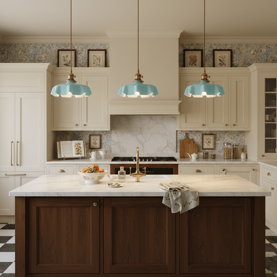 French Flower Pendant Light