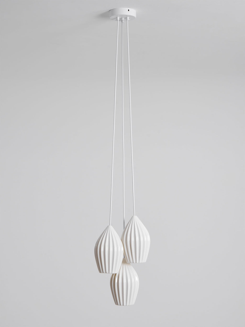 Ceramic Ribbed Pendant Light