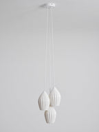 Ceramic Ribbed Pendant Light