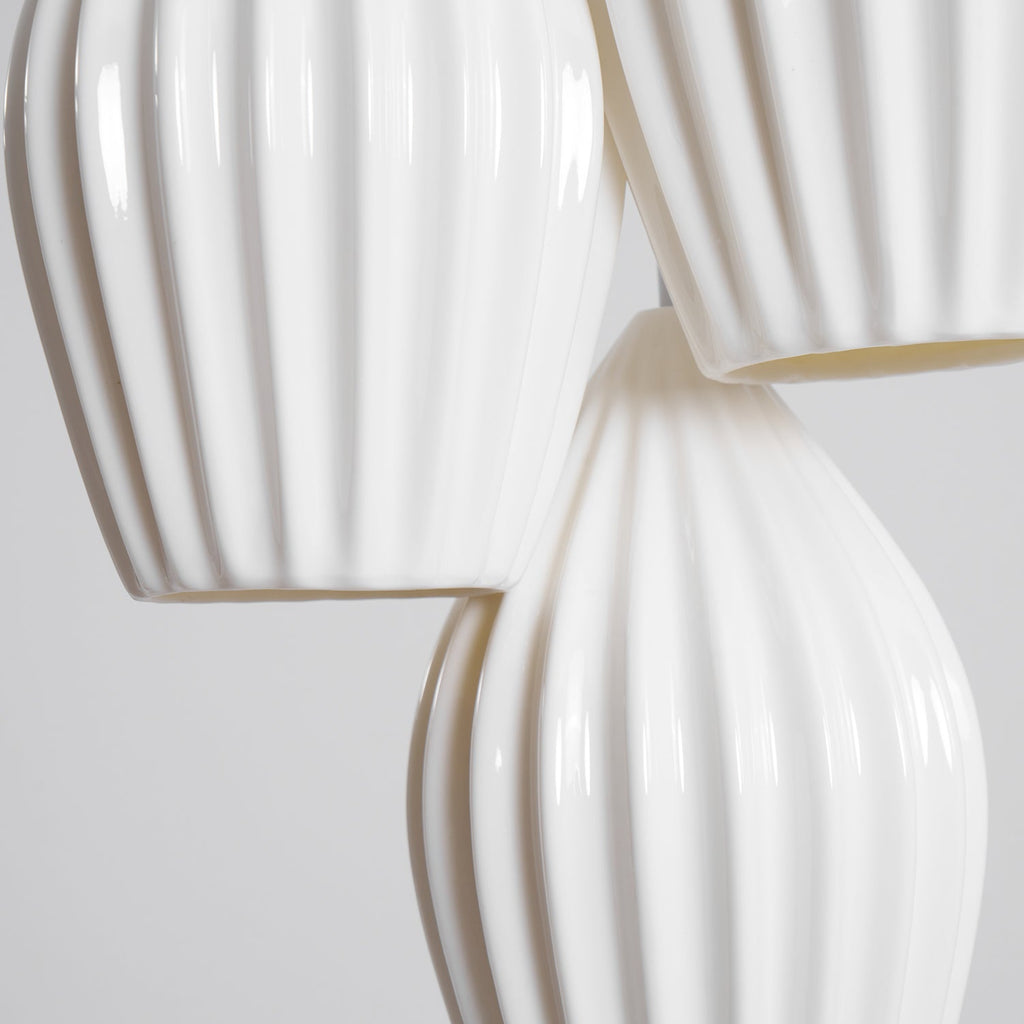 Ceramic Ribbed Pendant Light