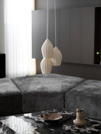 Ceramic Ribbed Pendant Light
