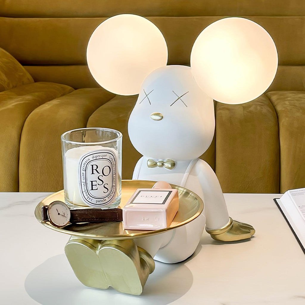 Violet Bear Tray Desk Lamp