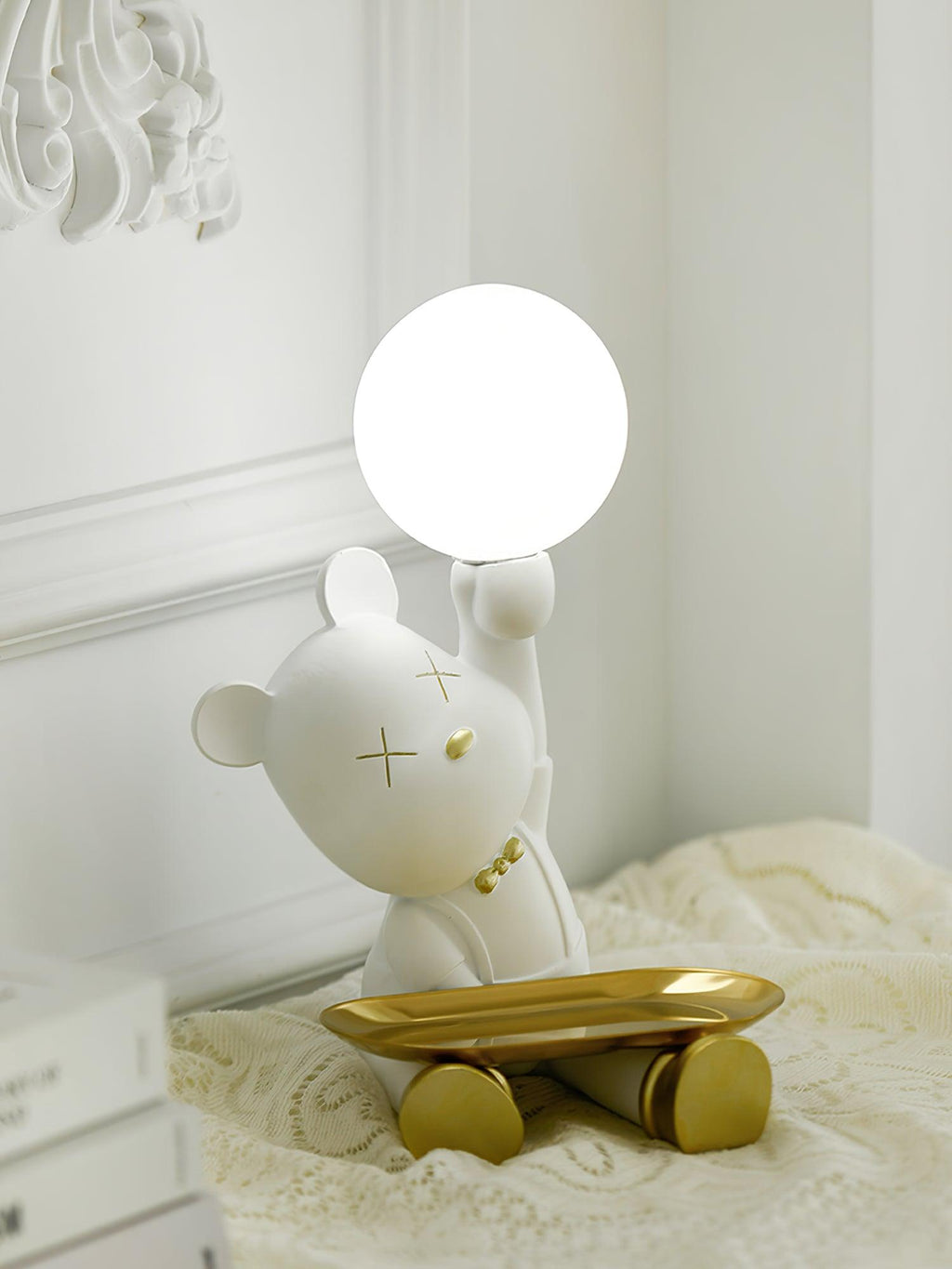 Violet Bear Tray Desk Lamp