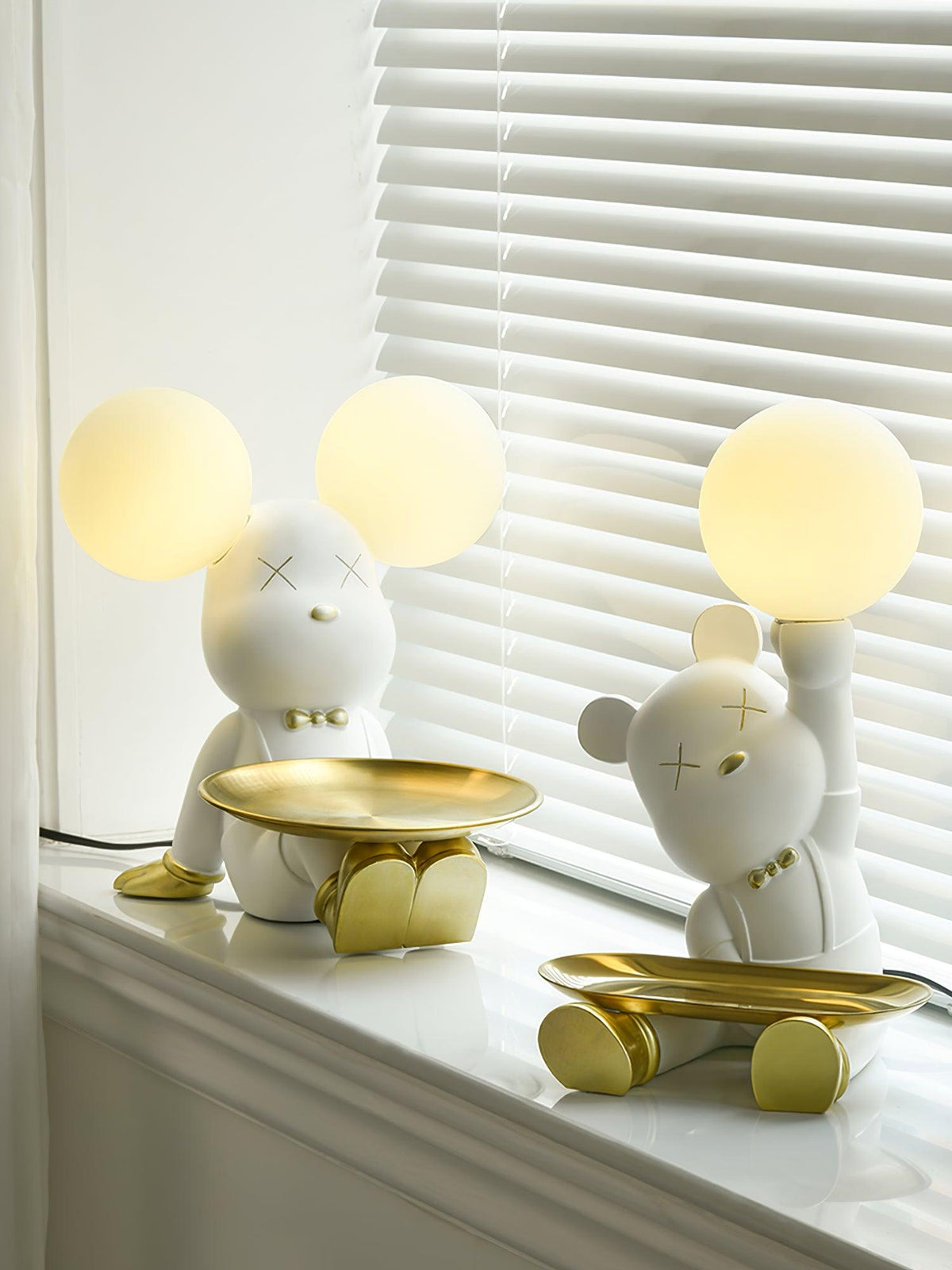 Violet Bear Tray Desk Lamp
