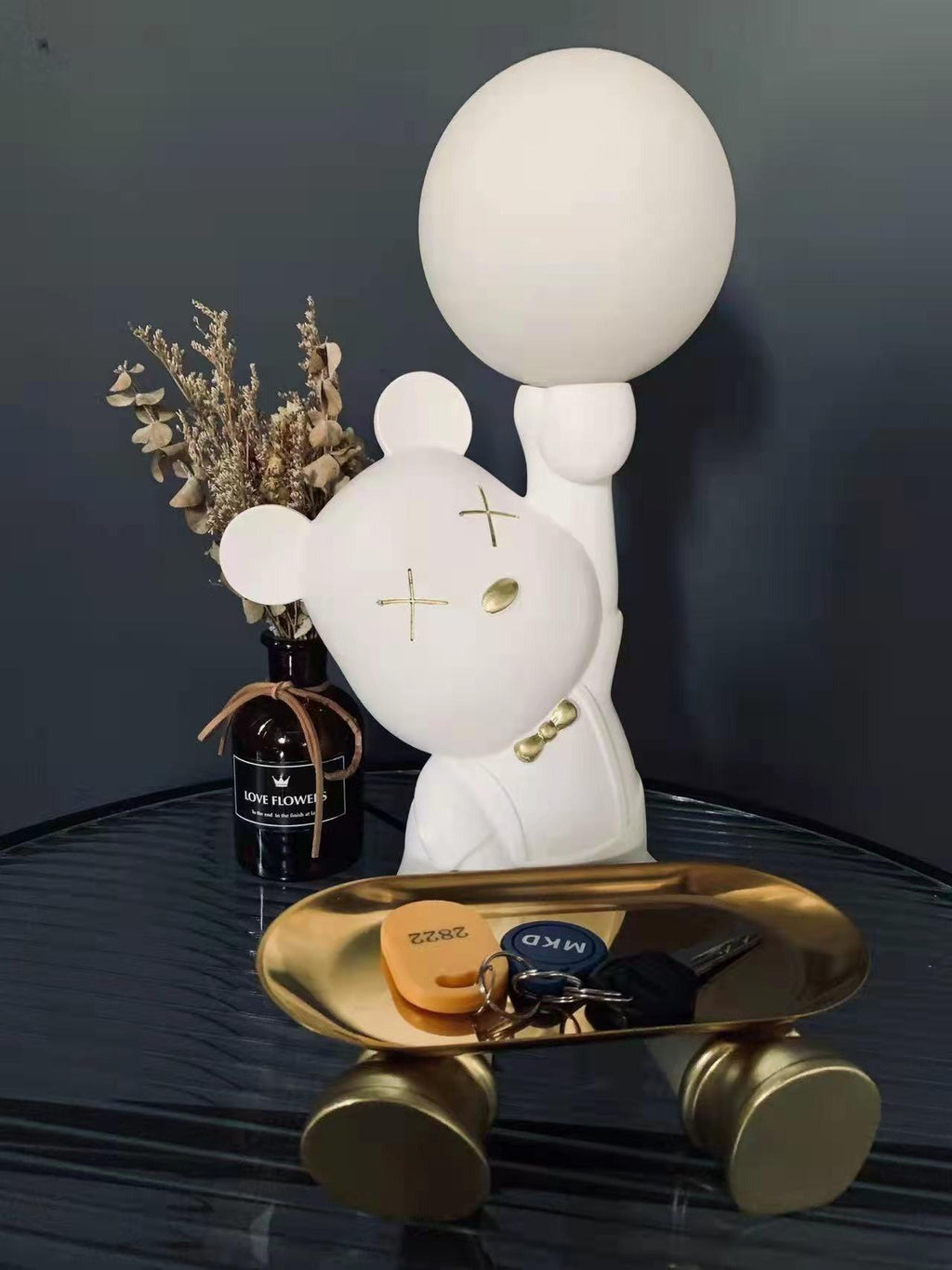 Violet Bear Tray Desk Lamp