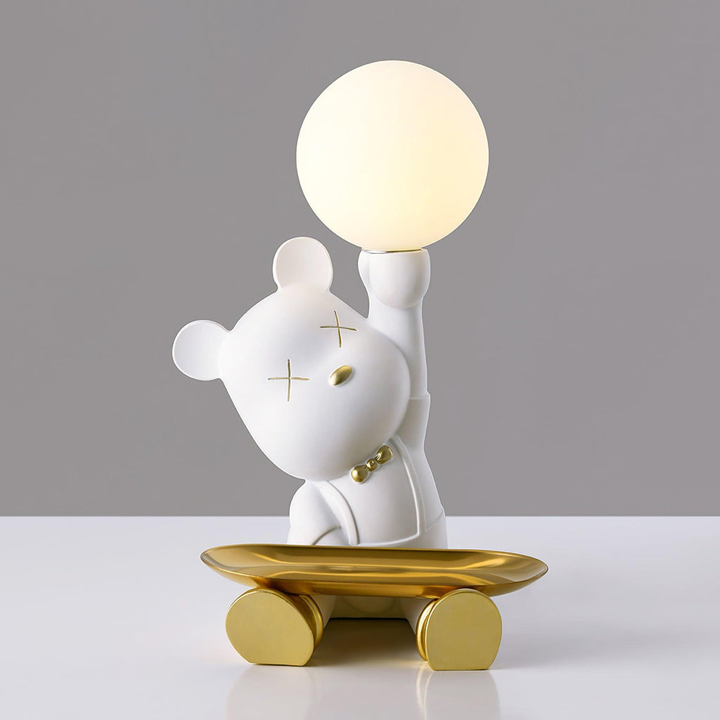 Violet Bear Tray Desk Lamp