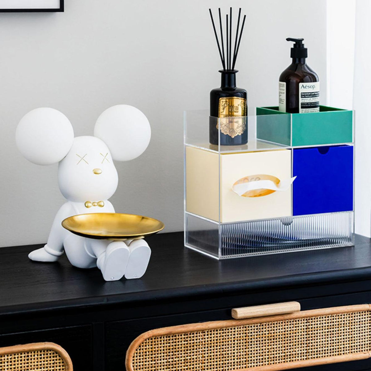 Violet Bear Tray Desk Lamp