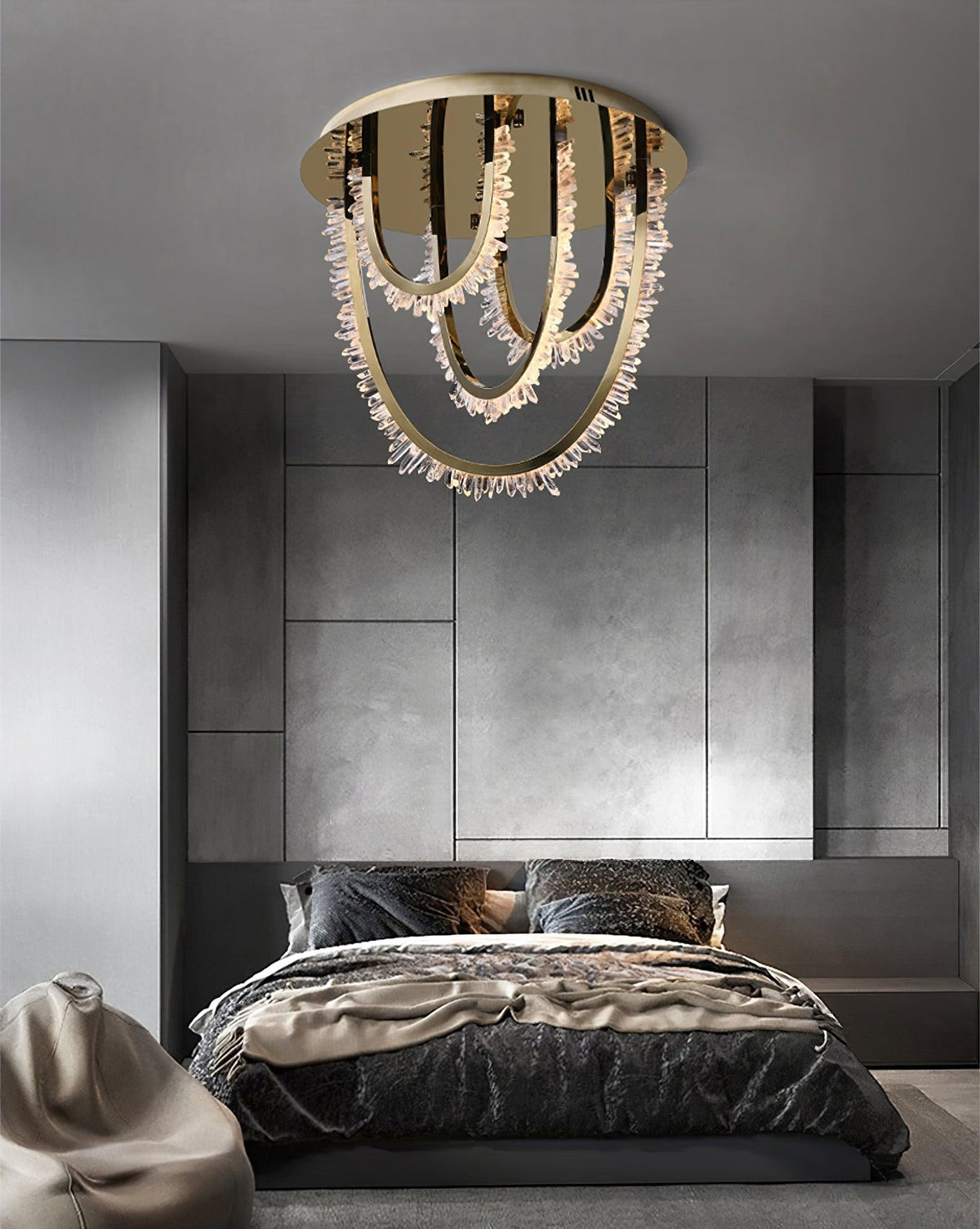 Crystal Strand Ceiling Light