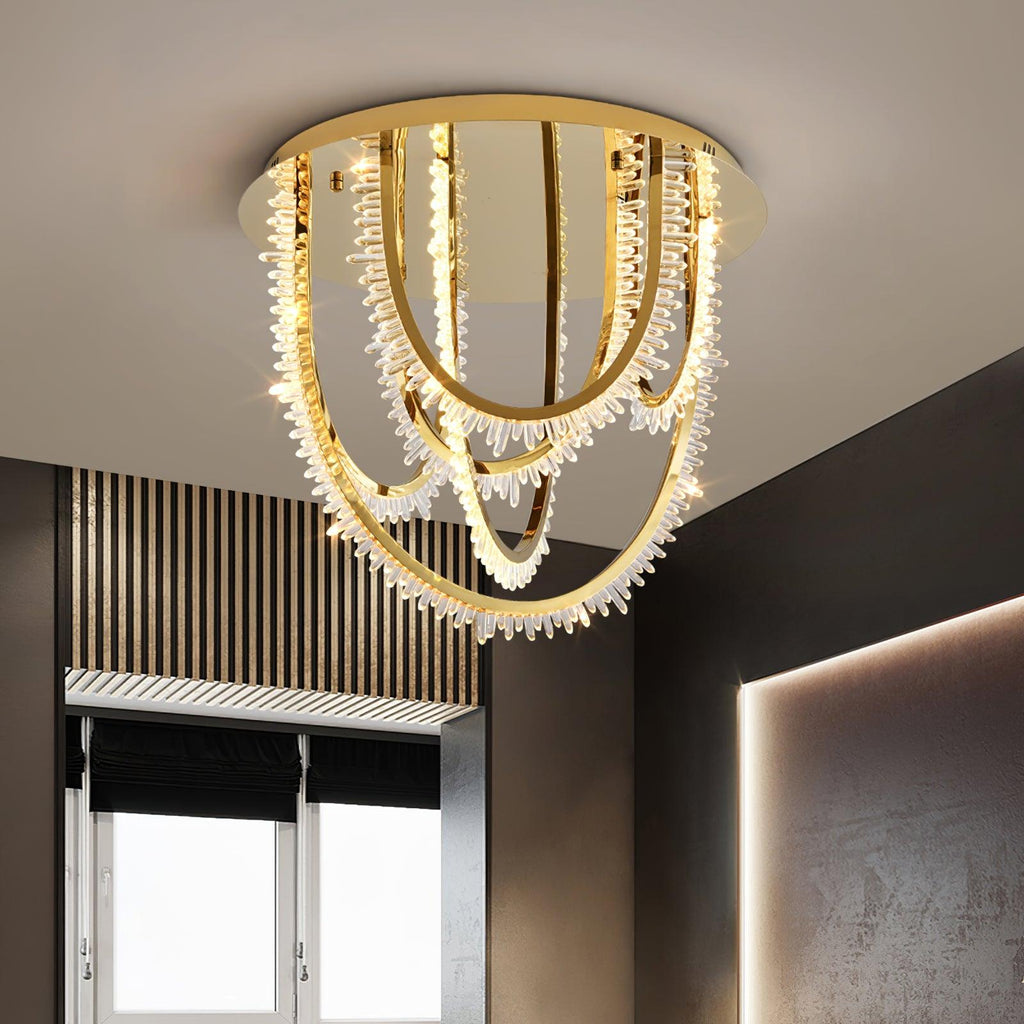 Crystal Strand Ceiling Light