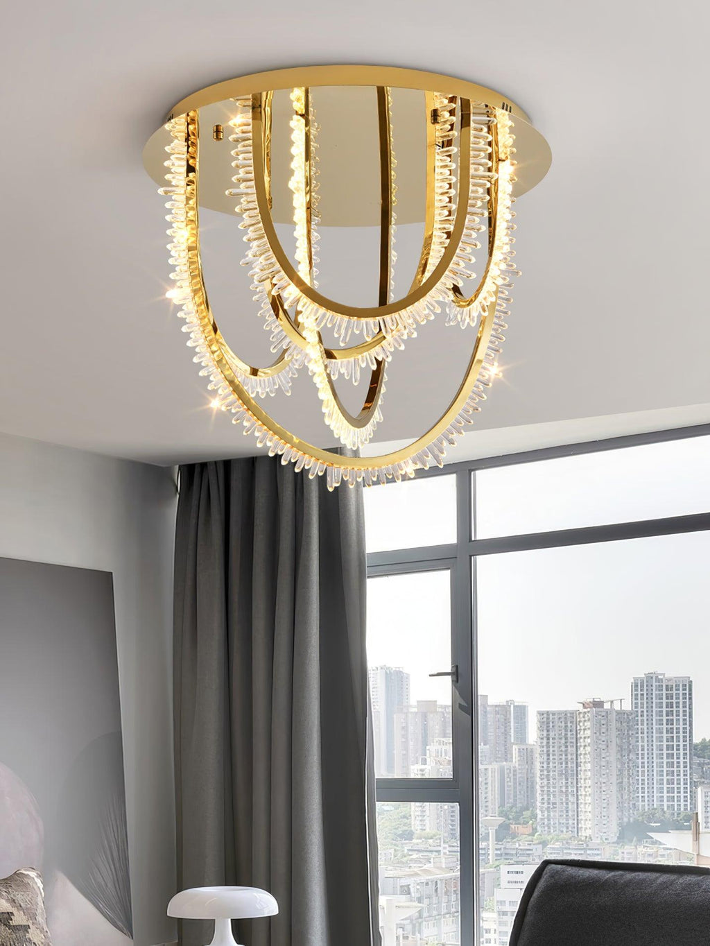 Crystal Strand Ceiling Light