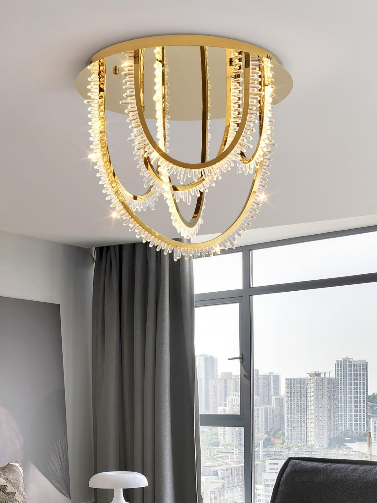 Crystal Strand Ceiling Light
