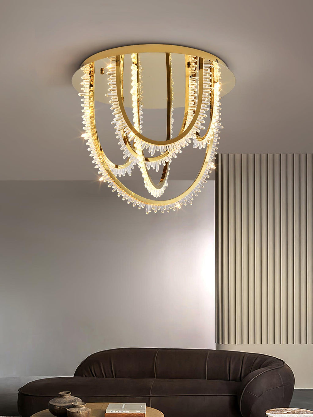 Crystal Strand Ceiling Light