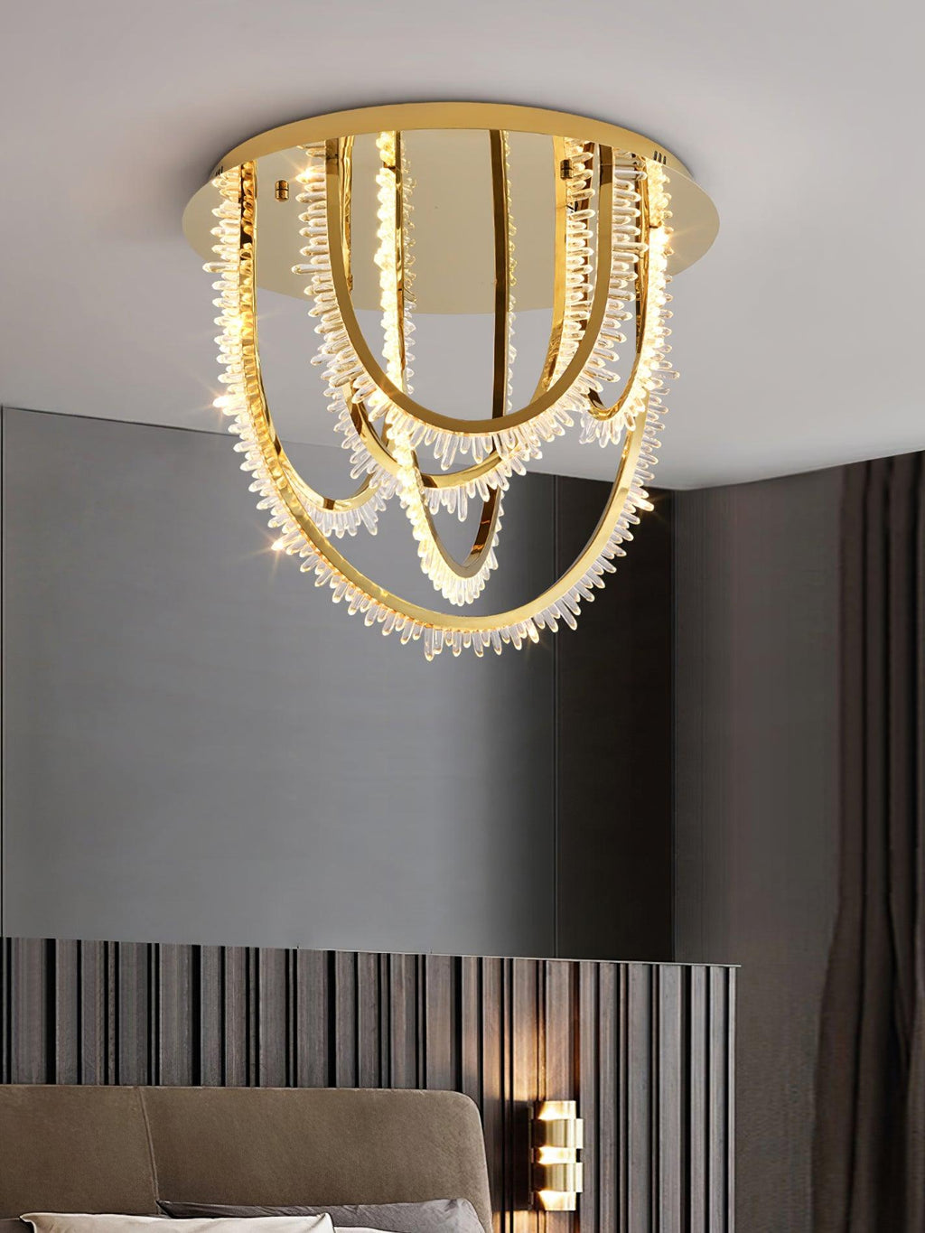 Crystal Strand Ceiling Light