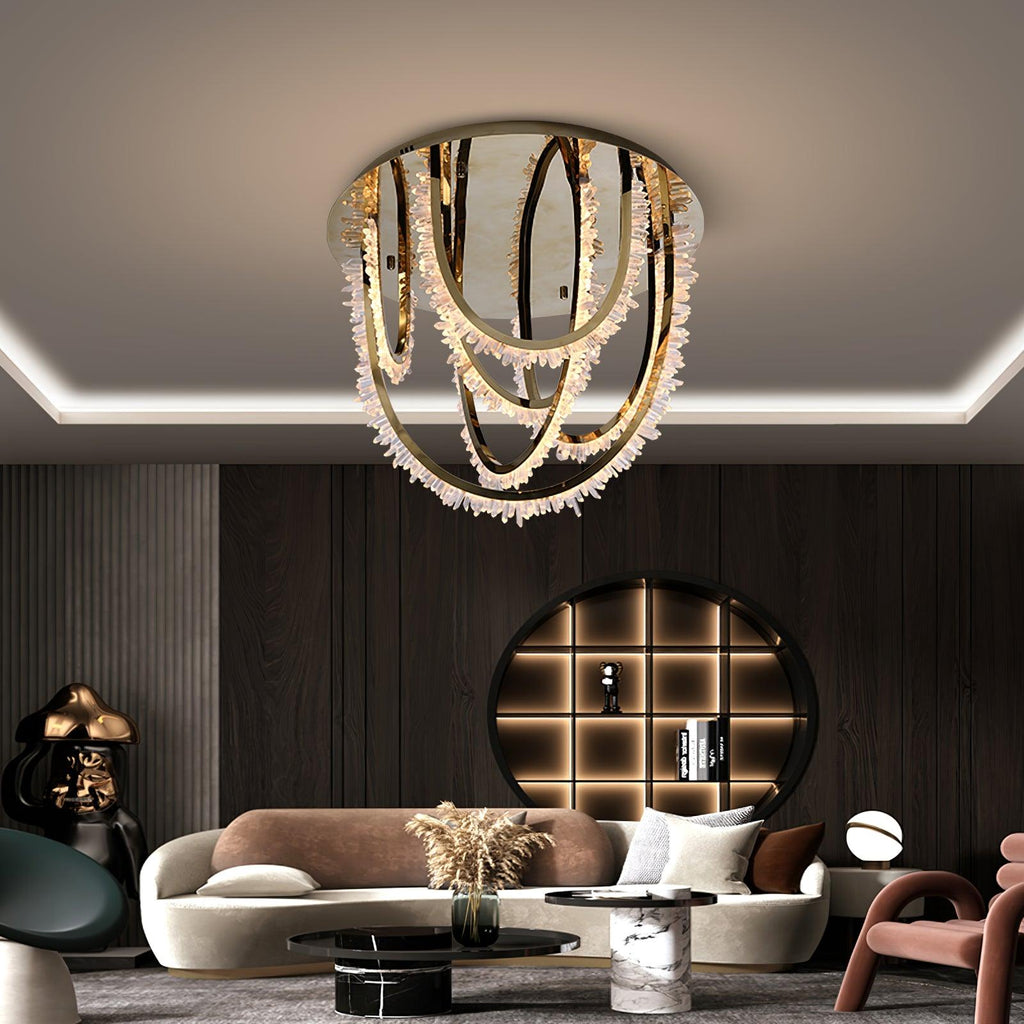 Crystal Strand Ceiling Light