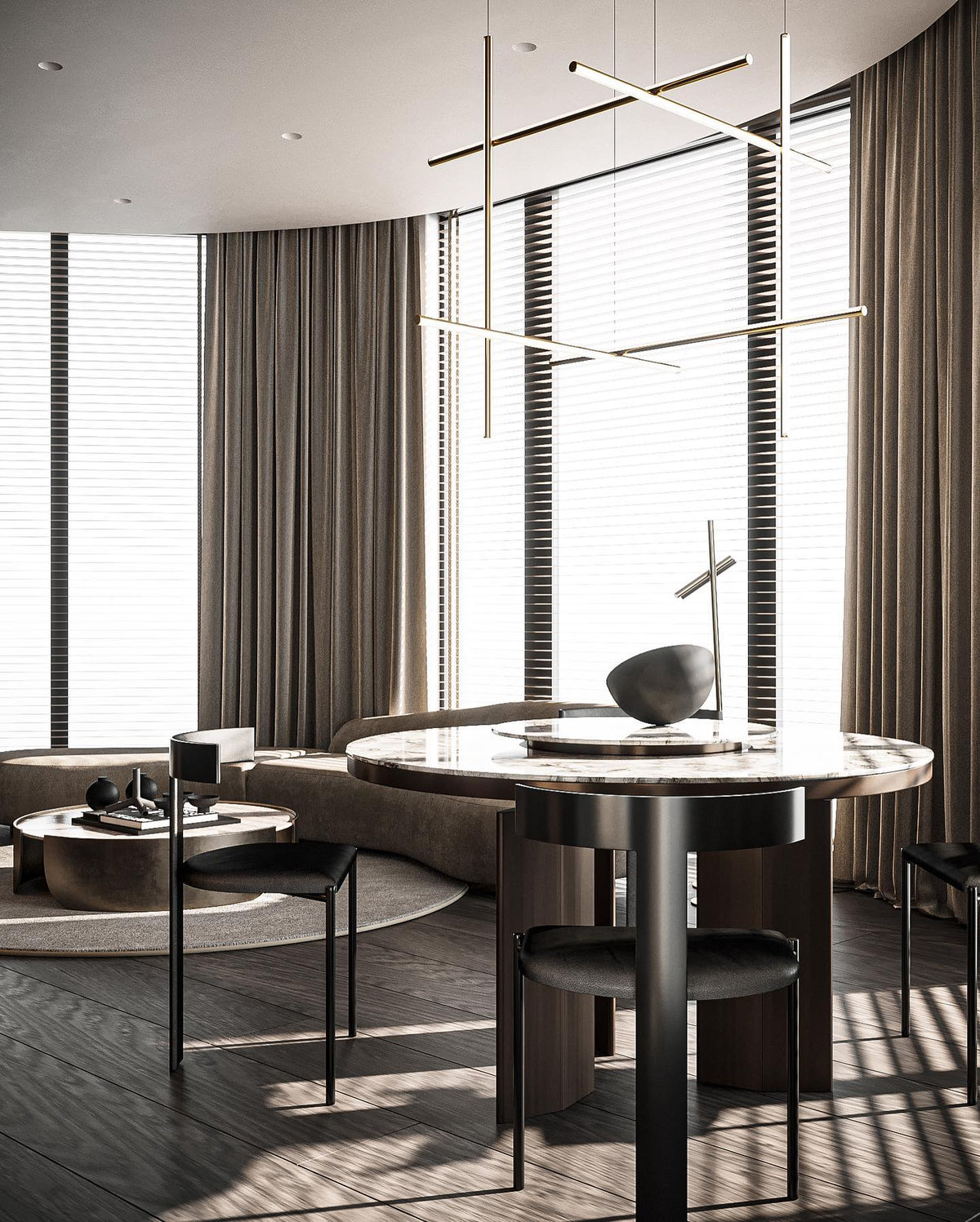 Gridline Linear Chandelier
