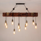 Wood Hanging Multi Chandelier