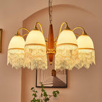 Mesh Tassel Glass Chandelier