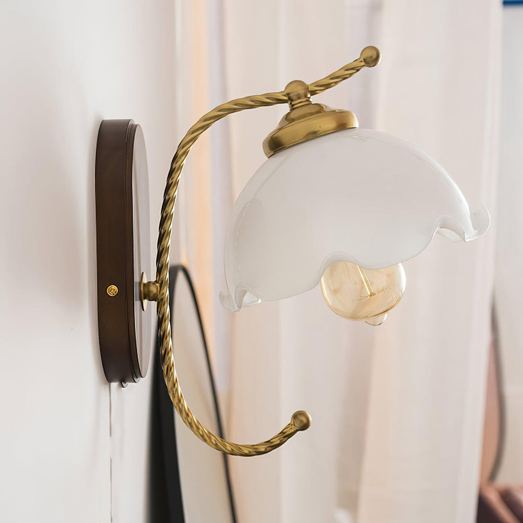 Milky Flower Wall Light