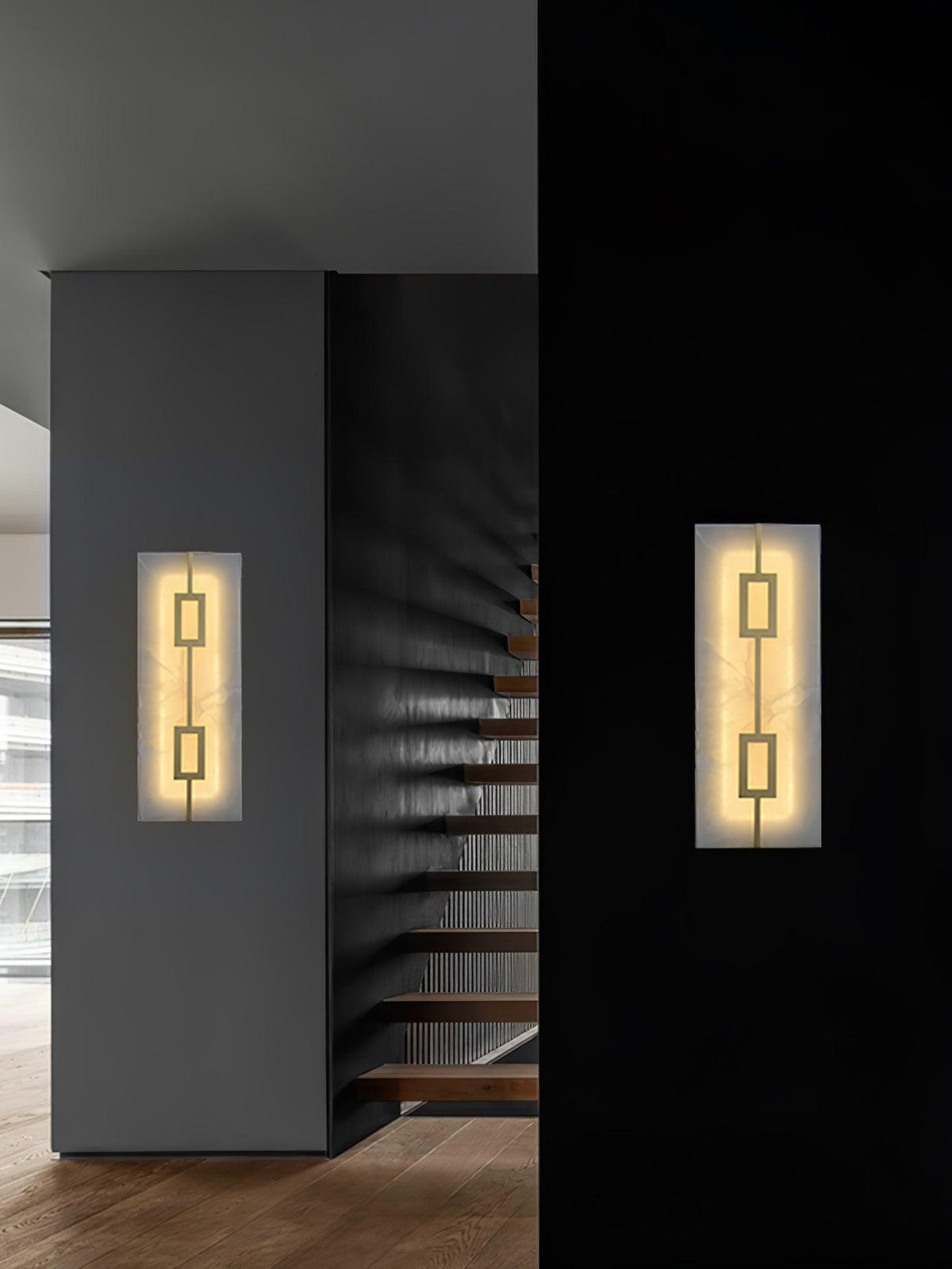 Square Alabaster Wall Lamp
