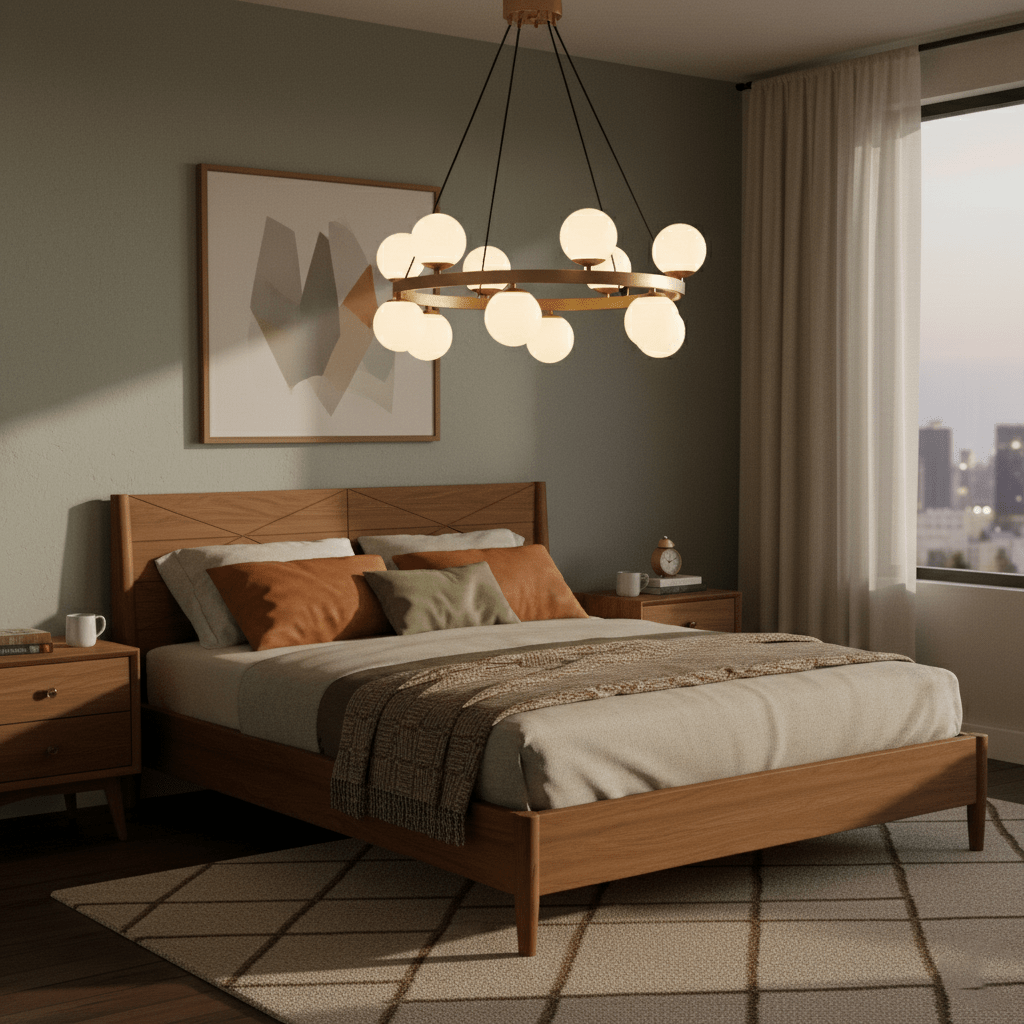 Bubbles Brass Ring Chandelier