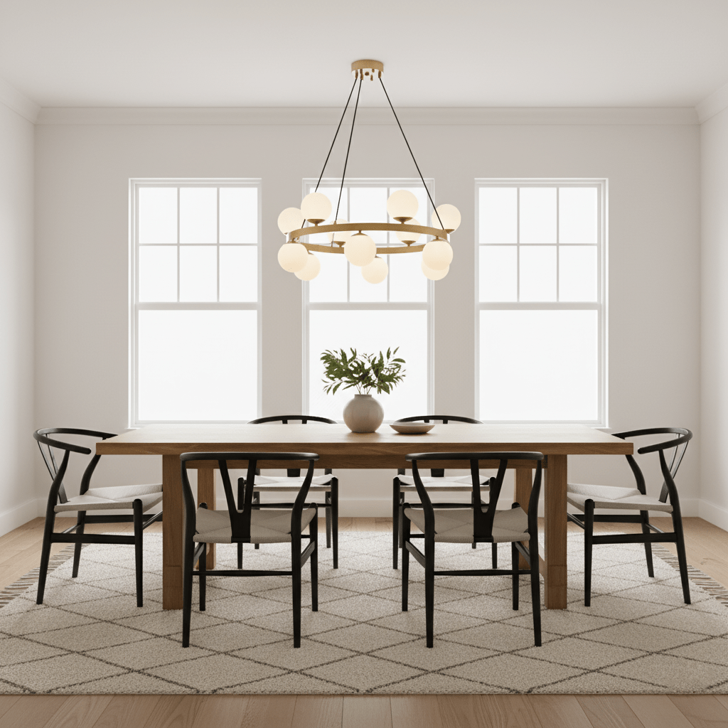 Bubbles Brass Ring Chandelier