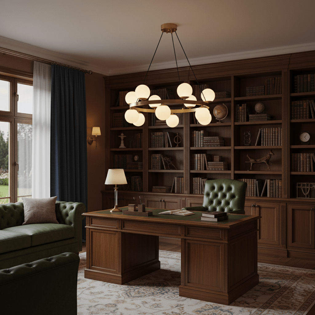 Bubbles Brass Ring Chandelier