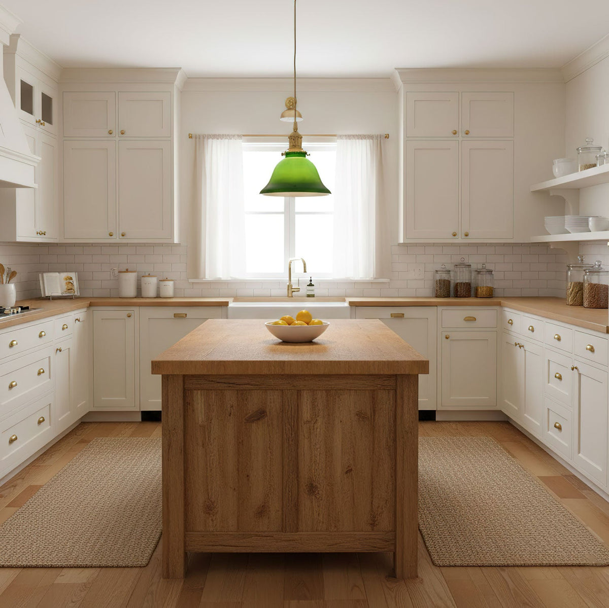 Green Bell Pendant Light