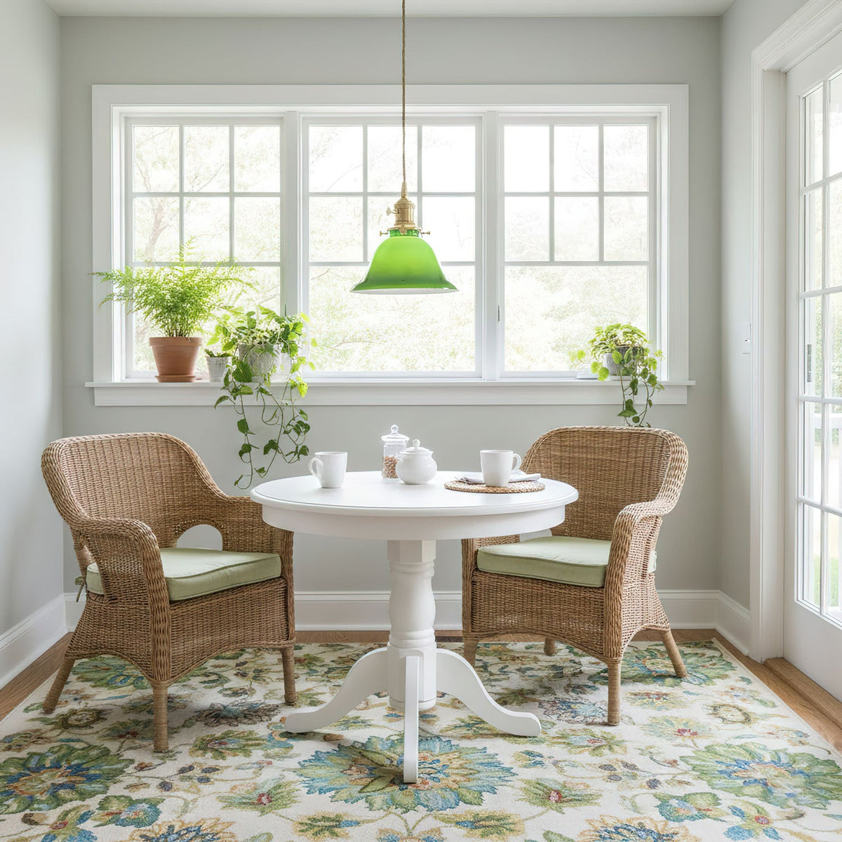 Green Bell Pendant Light