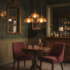 Vintage Brown Glass Pendant Light
