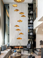 Ginkgo Leaf Spiral Chandelier