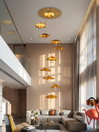 Ginkgo Leaf Spiral Chandelier