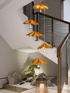 Ginkgo Leaf Spiral Chandelier
