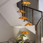 Ginkgo Leaf Spiral Chandelier
