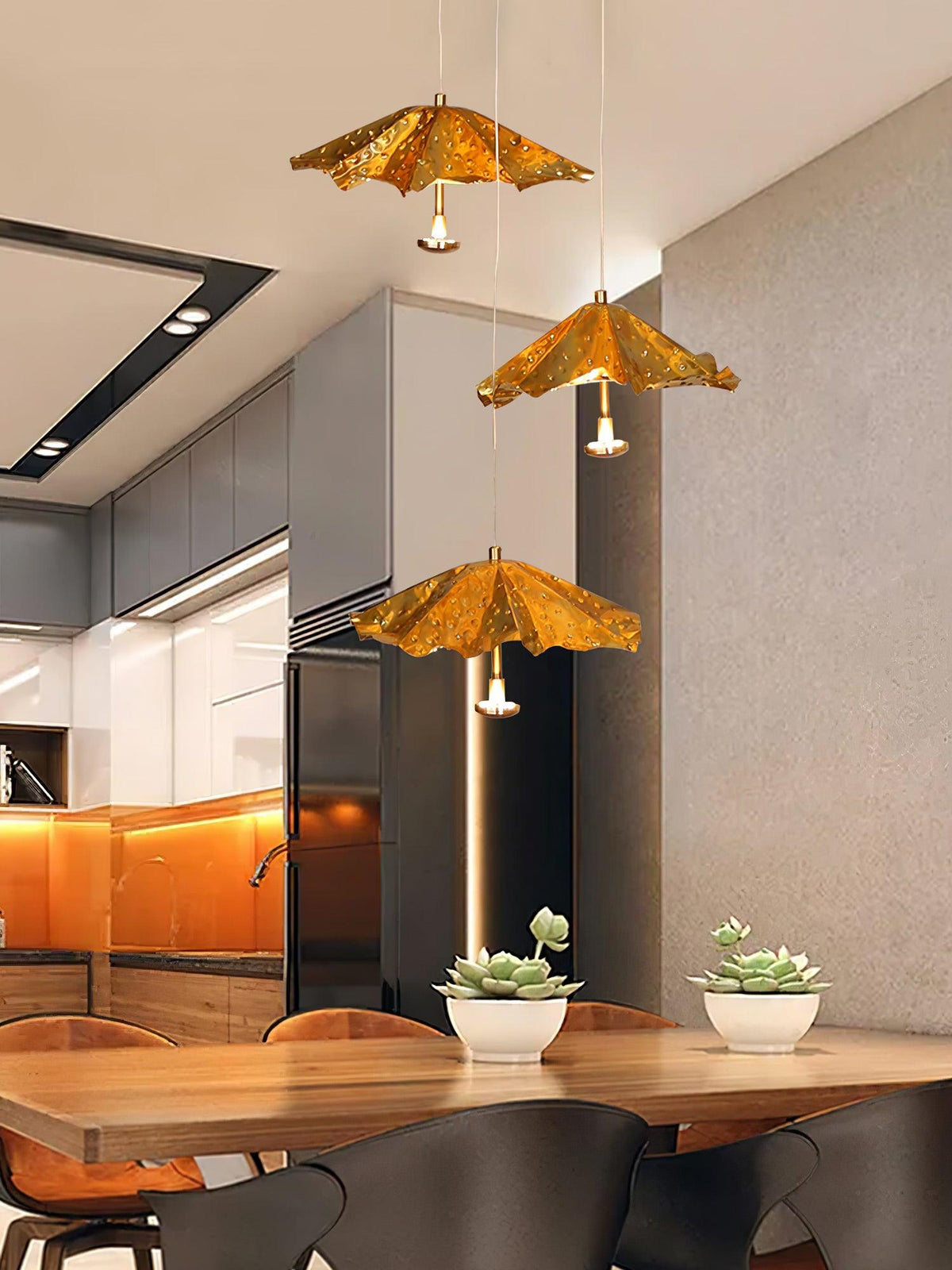 Ginkgo Leaf Spiral Chandelier