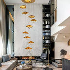 Ginkgo Leaf Spiral Chandelier