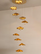 Ginkgo Leaf Spiral Chandelier