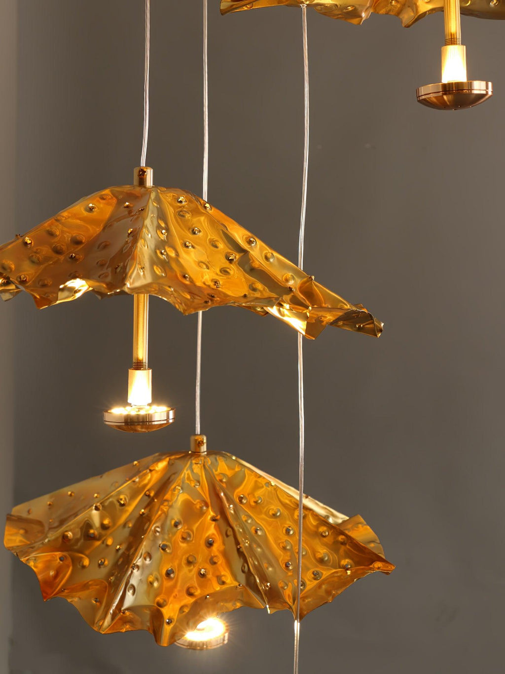 Ginkgo Leaf Spiral Chandelier