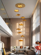 Ginkgo Leaf Spiral Chandelier