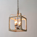 Boho Rustic Cube Chandelier