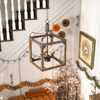 Boho Rustic Cube Chandelier