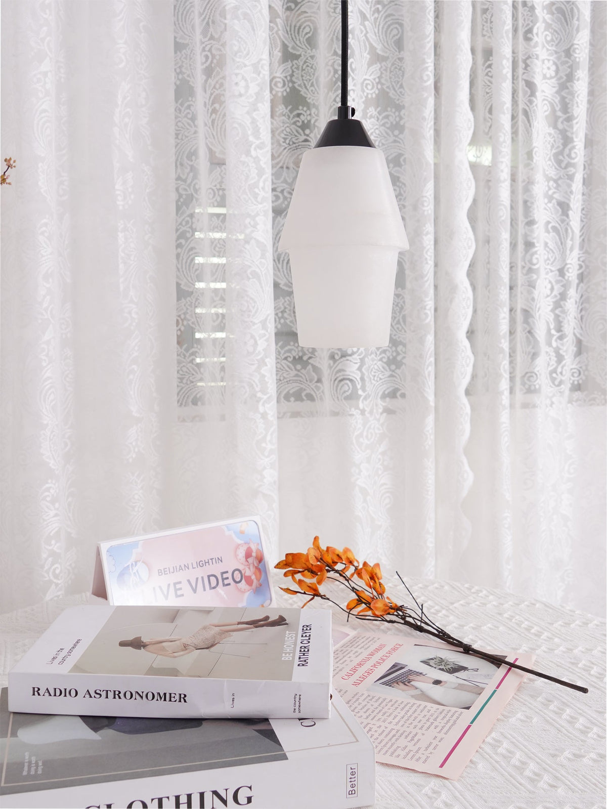 Noira Alabaster Cylinder Pendant Lamp