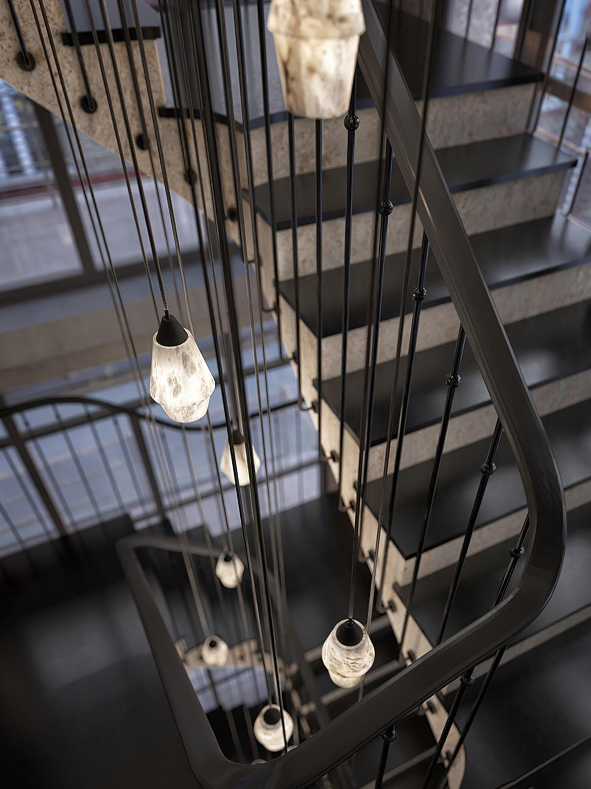 Noira Alabaster Cylinder Pendant Lamp