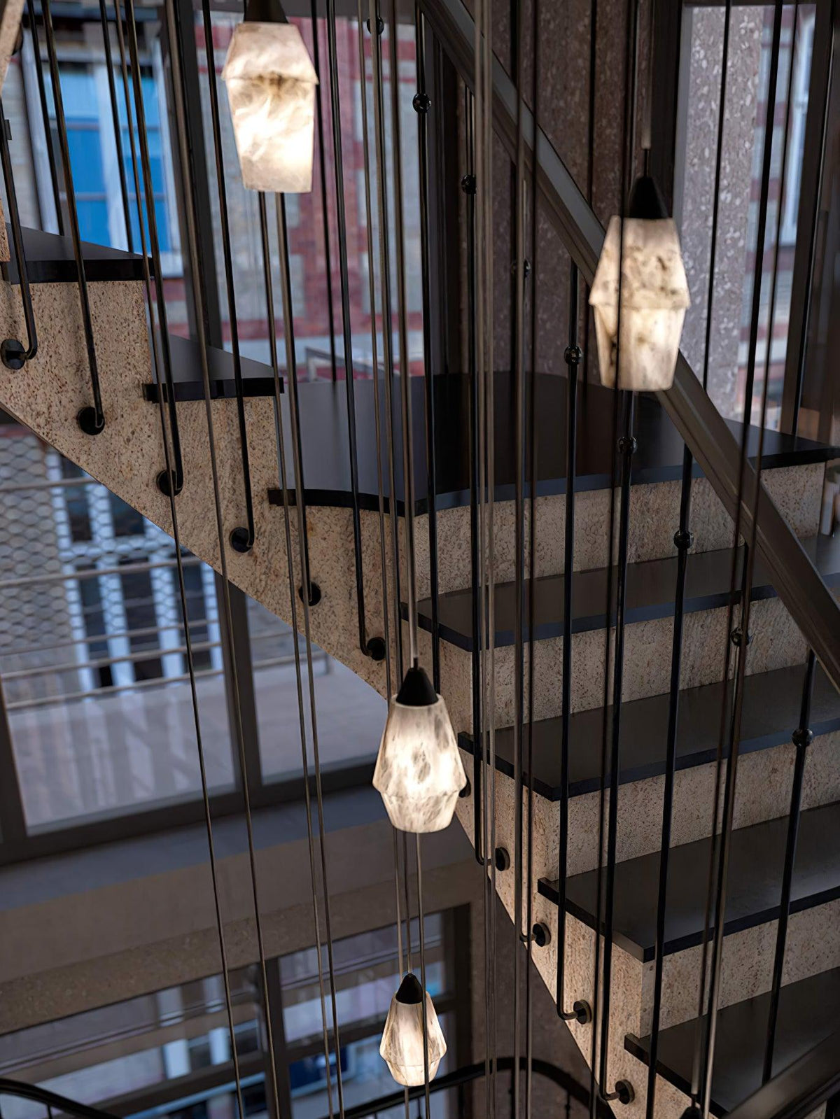 Noira Alabaster Cylinder Pendant Lamp