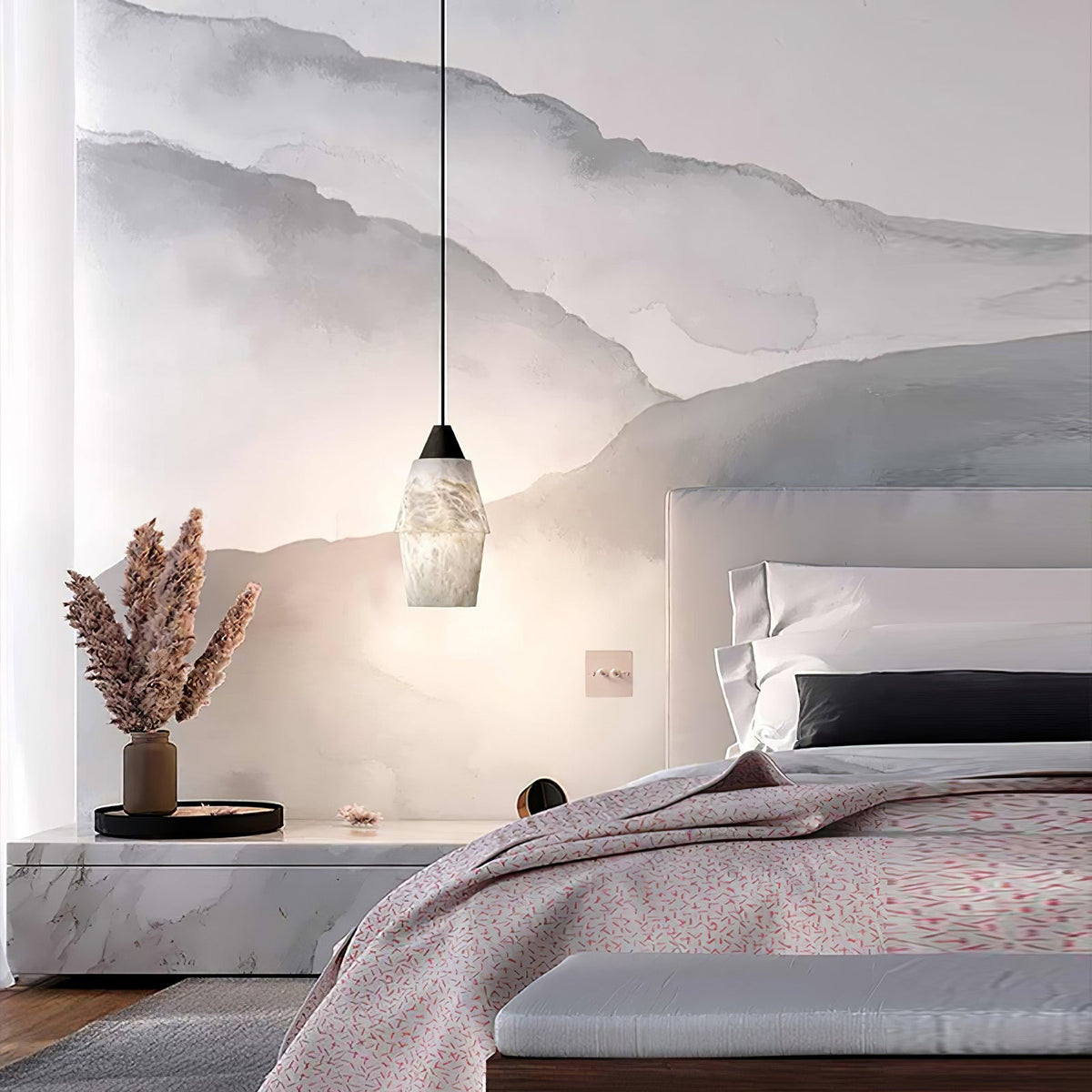 Noira Alabaster Cylinder Pendant Lamp