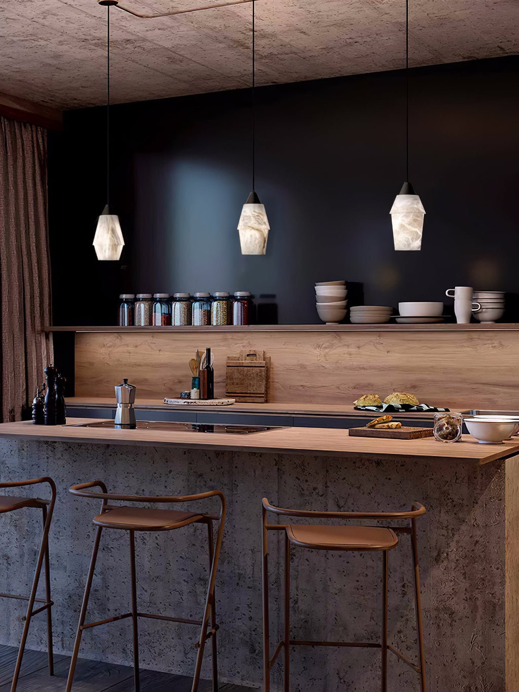 Noira Alabaster Cylinder Pendant Lamp