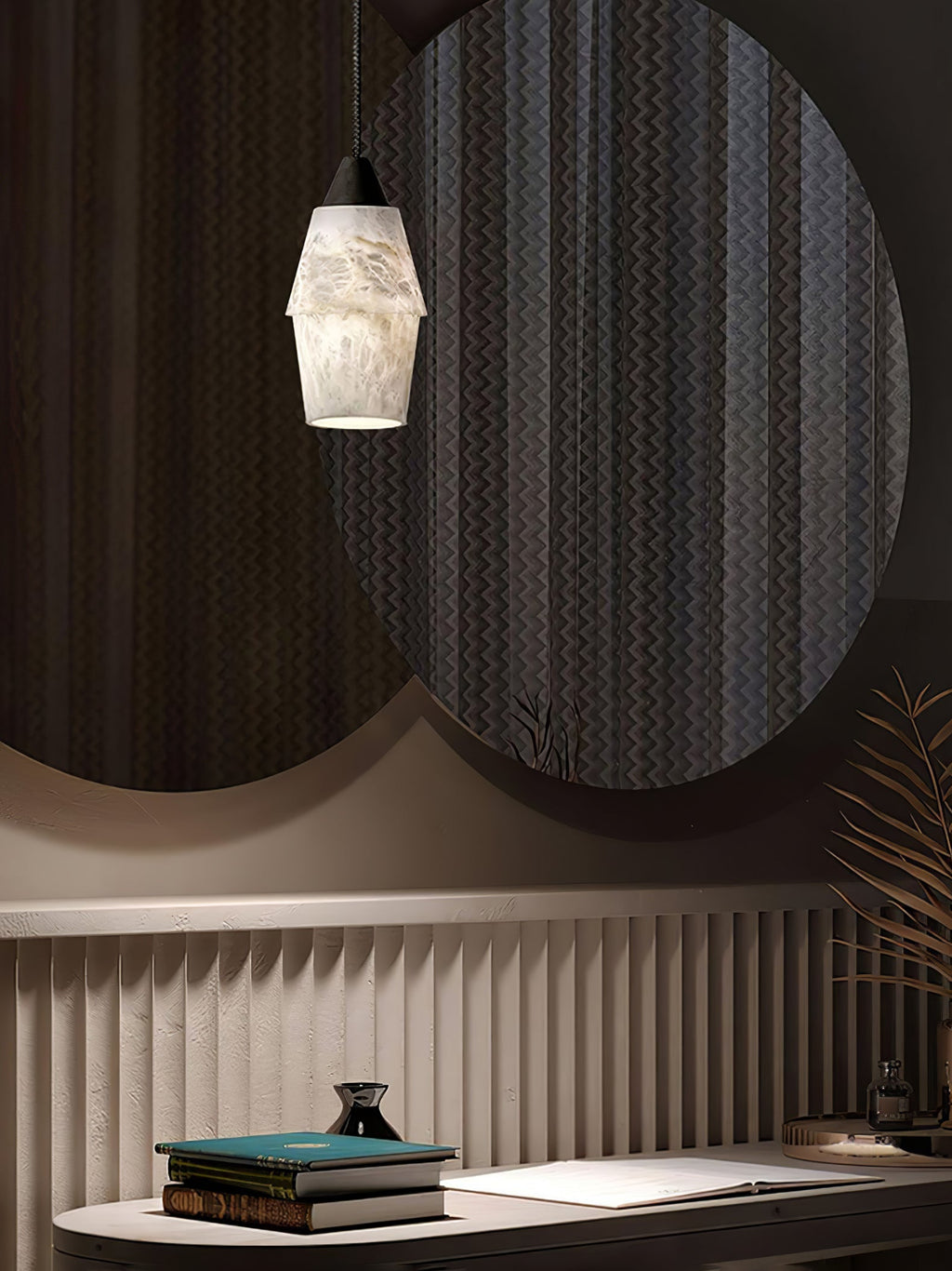 Noira Alabaster Cylinder Pendant Lamp